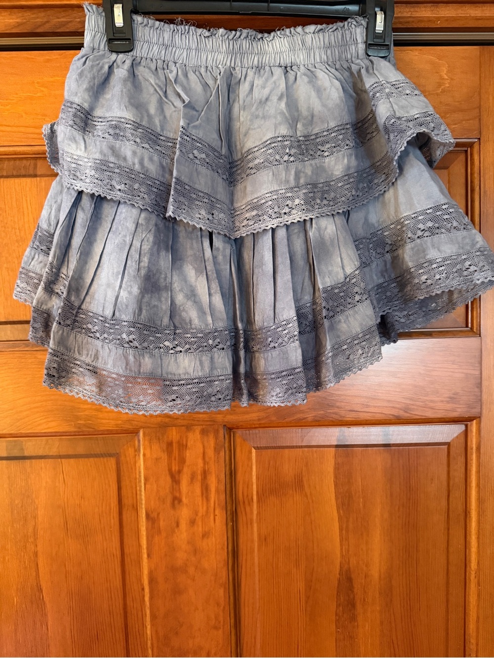 Loveshackfancy Lace Trim Skirt - Blue